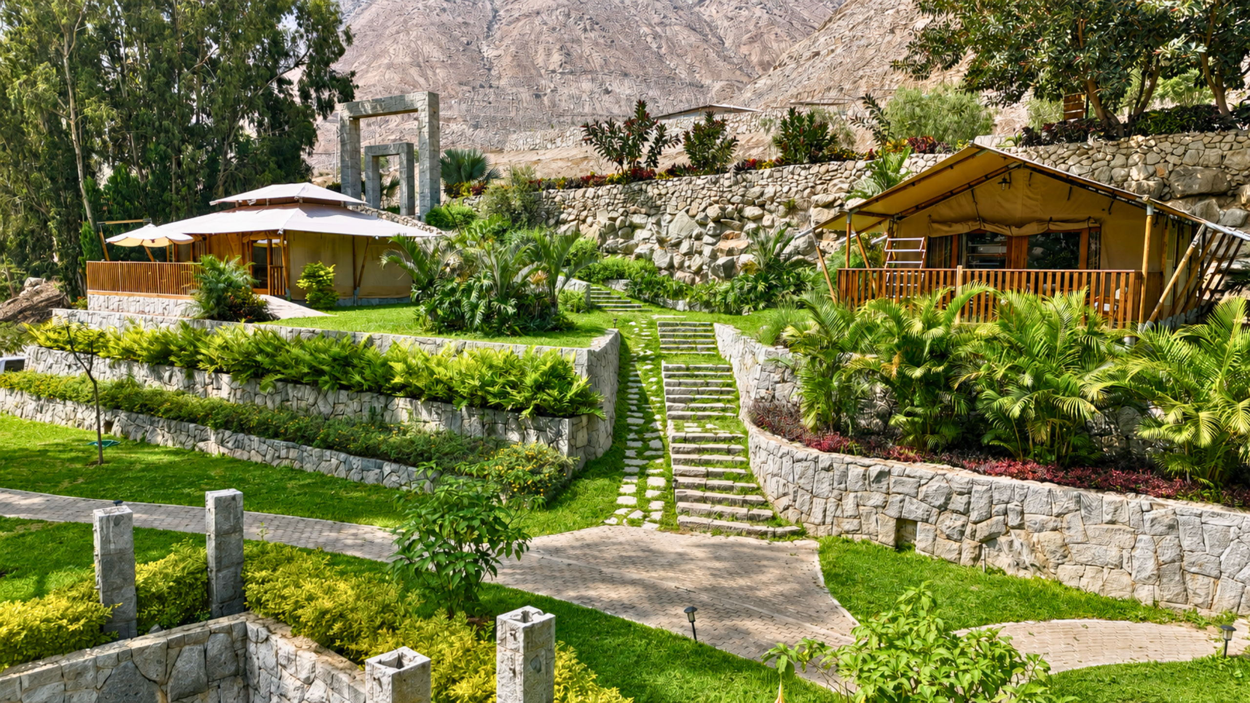 Zona de glamping de Kankay Resort vista desde arriba